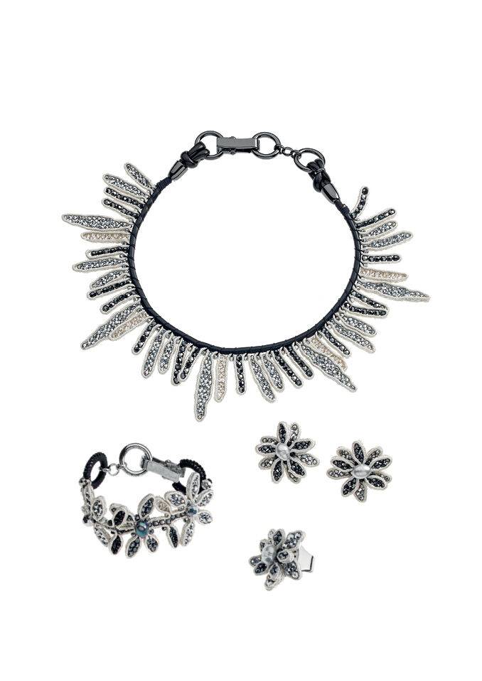 Ottaviani Bracciale con cristalli e perline In Vendita