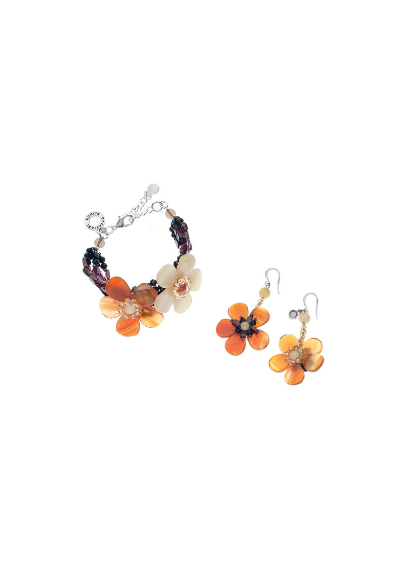 Ottaviani Bracciale con agata,granata e cristalli Offerte
