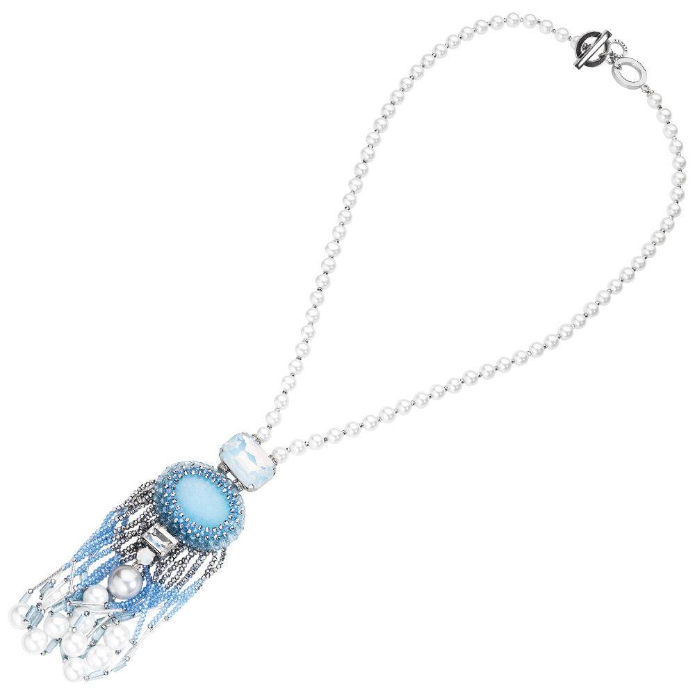 Ottaviani Collana con cristalli,strass e perline
