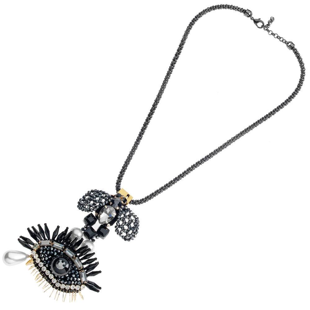 Ottaviani Collana con cristalli,perle e perline