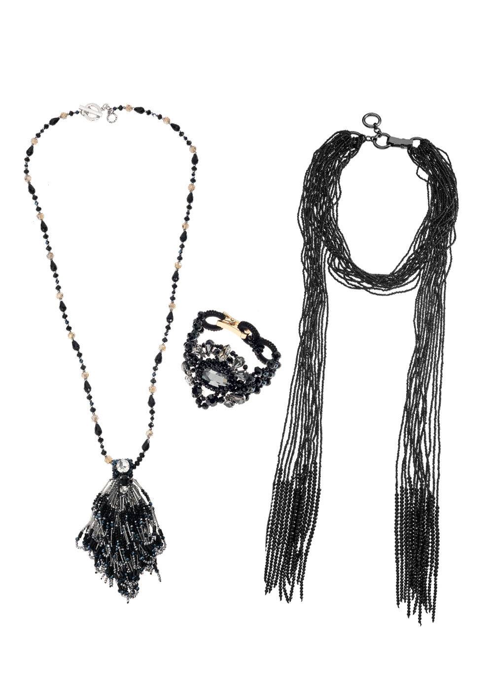 Ottaviani Collana con cristalli e perline Vendita Calda