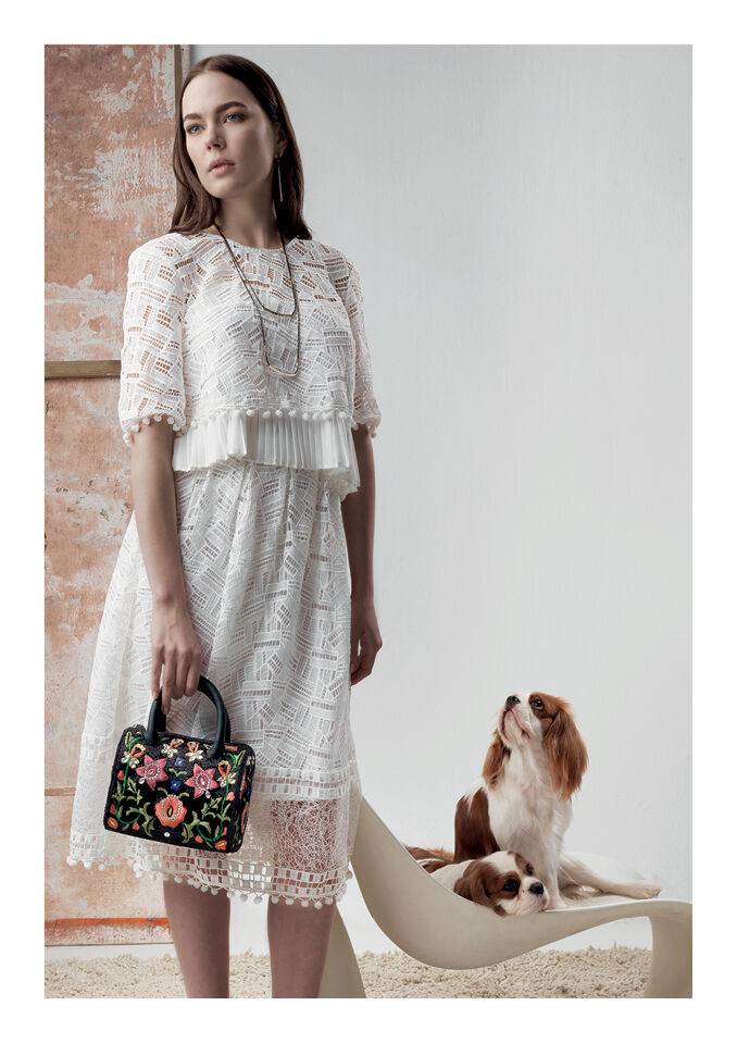 Ottaviani Clutch con cristalli e perline Vendita