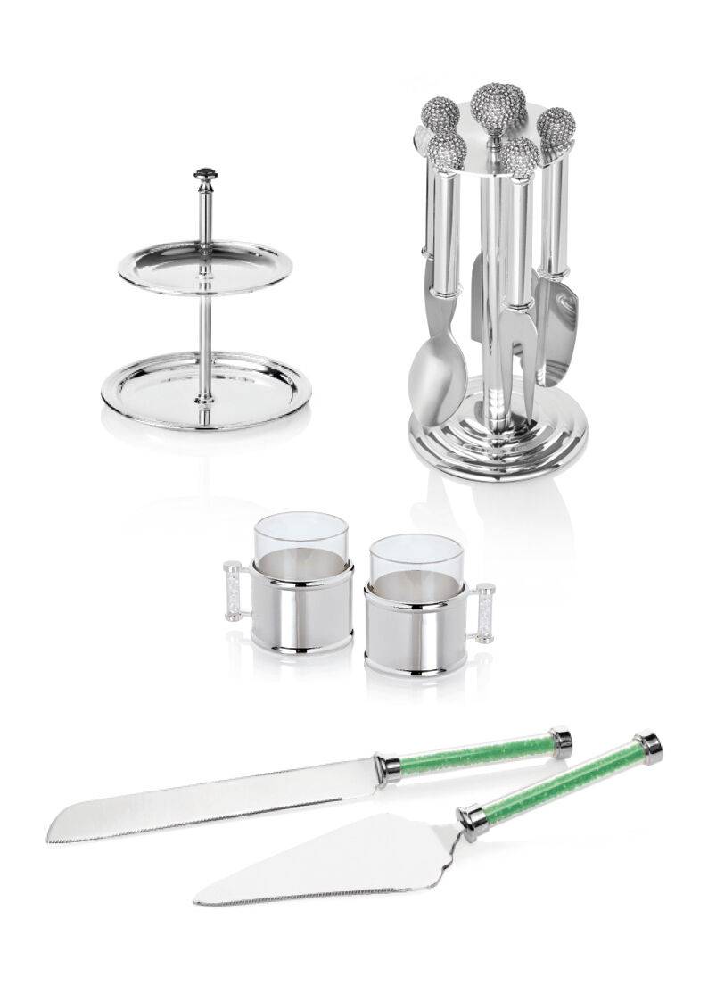 Ottaviani Set 6 coltelli da formaggio in met.arg c/stras Promozione Limitata