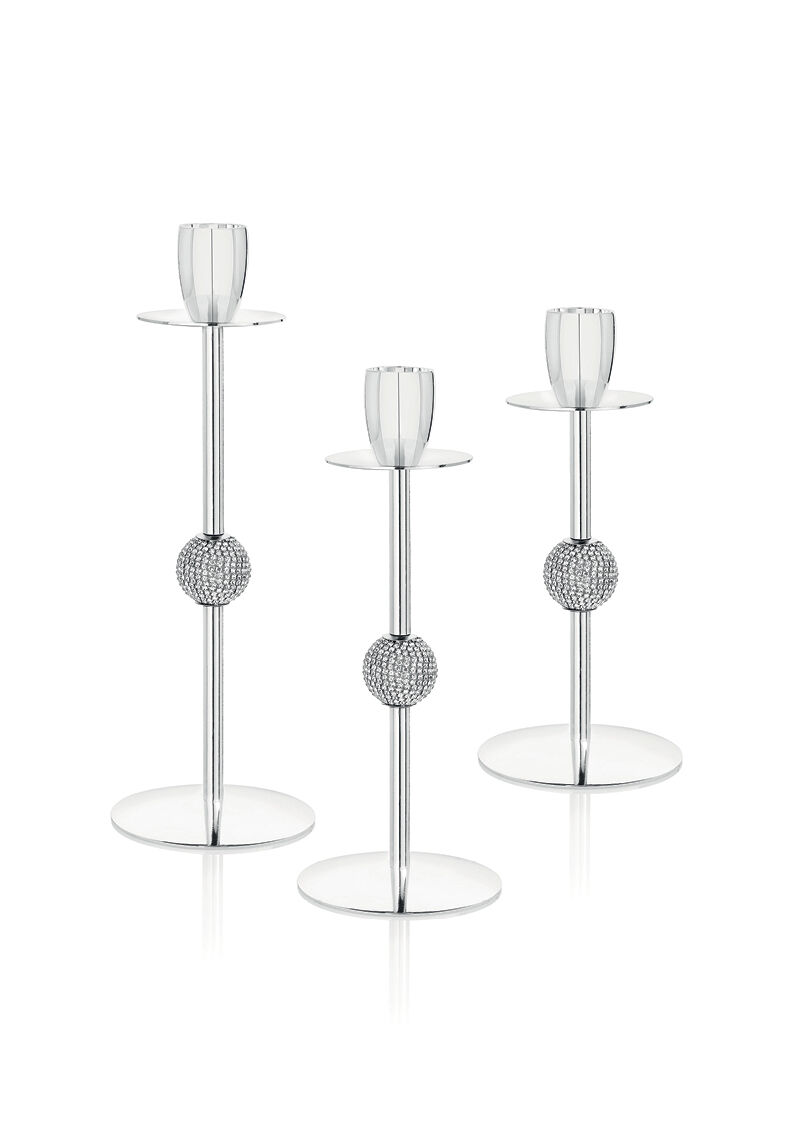 Ottaviani Candeliere in metallo c/strass h.cm.23 Offerta San Valentino