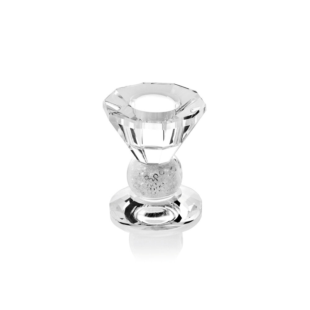 Ottaviani Candeliere in cristallo con strass-h.6.5cm