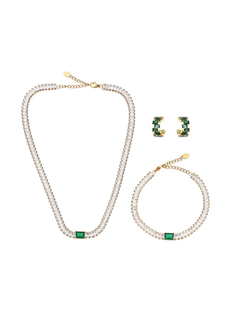 Ottaviani Collana dorata con cristalli Moda