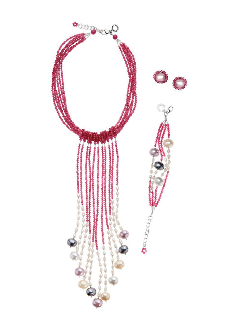 Ottaviani Collana con agata, cristalli e perle Vendita