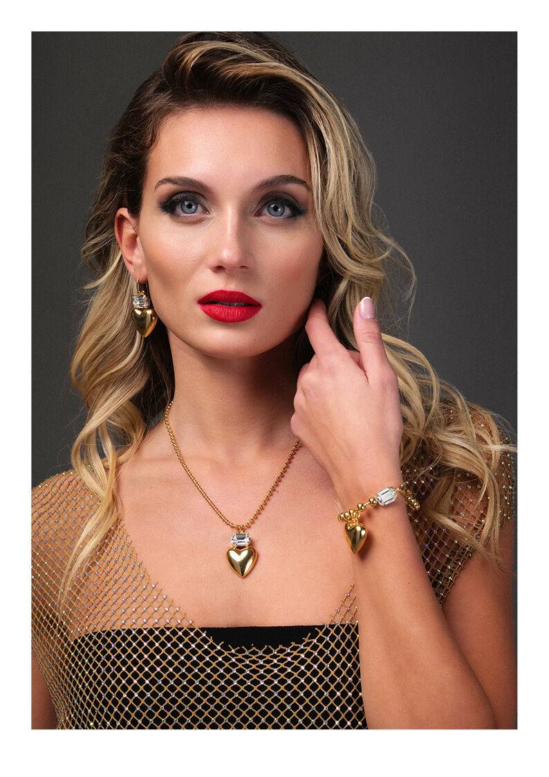 Ottaviani Bracciale dorato con cristallo Negozi Online