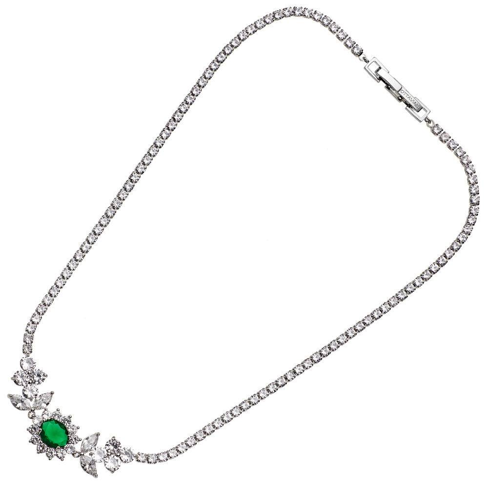 Ottaviani Collana rodiata con cubic zirconia