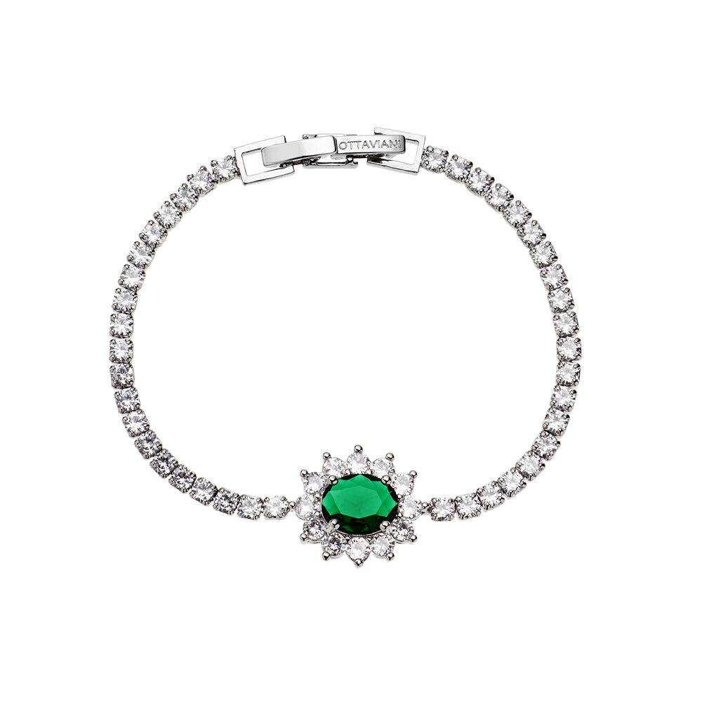 Ottaviani Bracciale rodiato con cubic zirconia