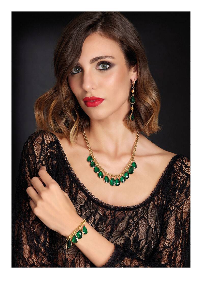Ottaviani Bracciale dorato con cristalli Vendita Calda