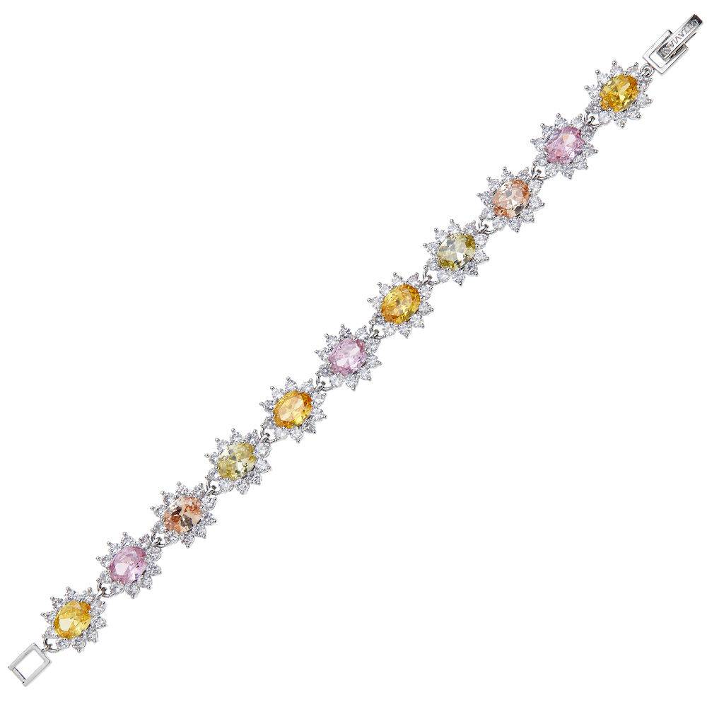 Ottaviani Bracciale rodiato con cubic zirconia