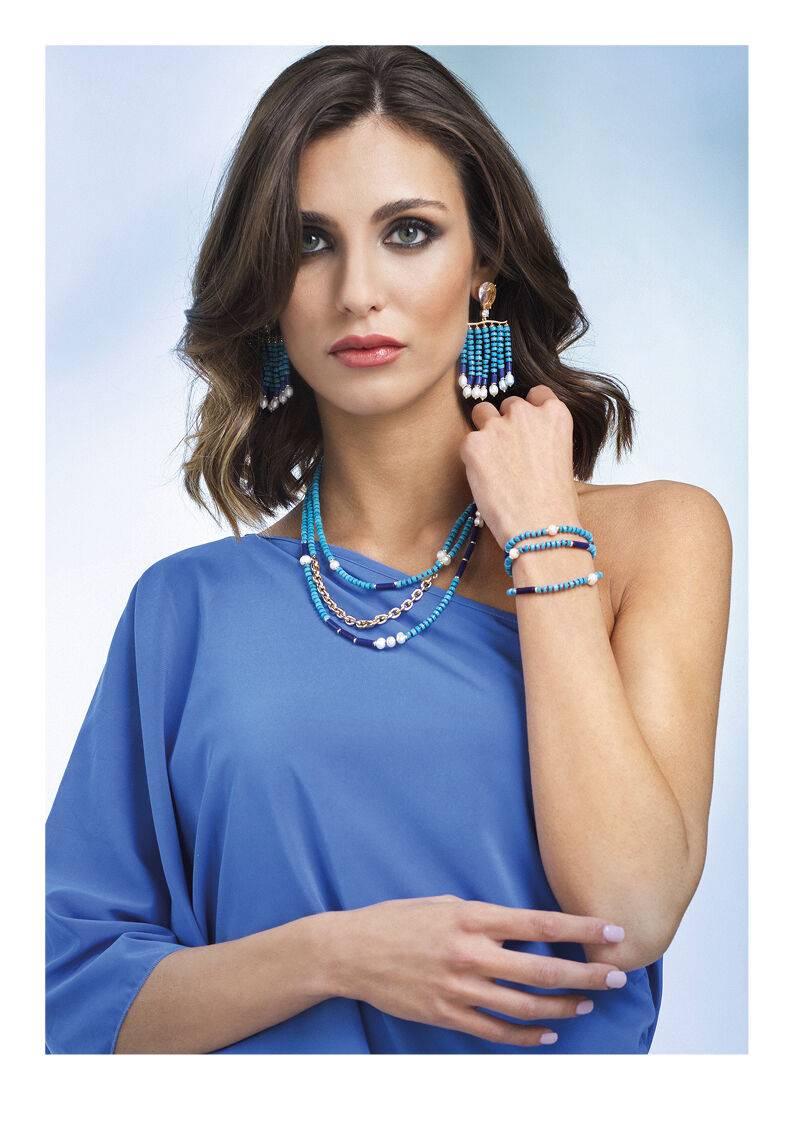 Ottaviani Bracciale dorato con perline e perle Prezzo Ridotto