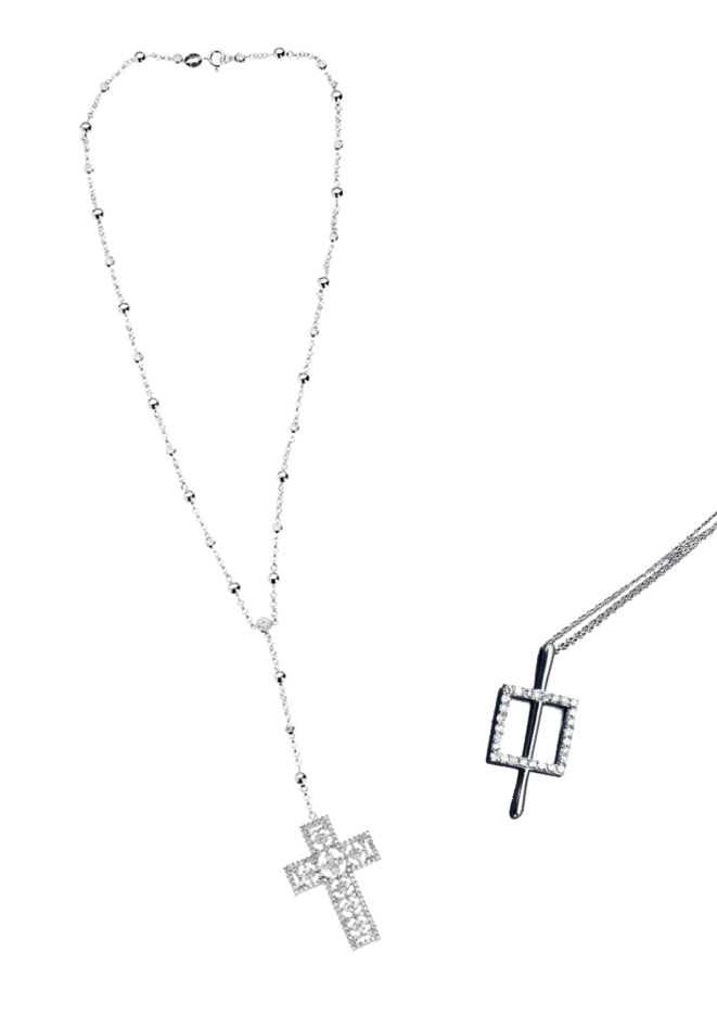 Ottaviani Collana arg. "square cross" In Vendita