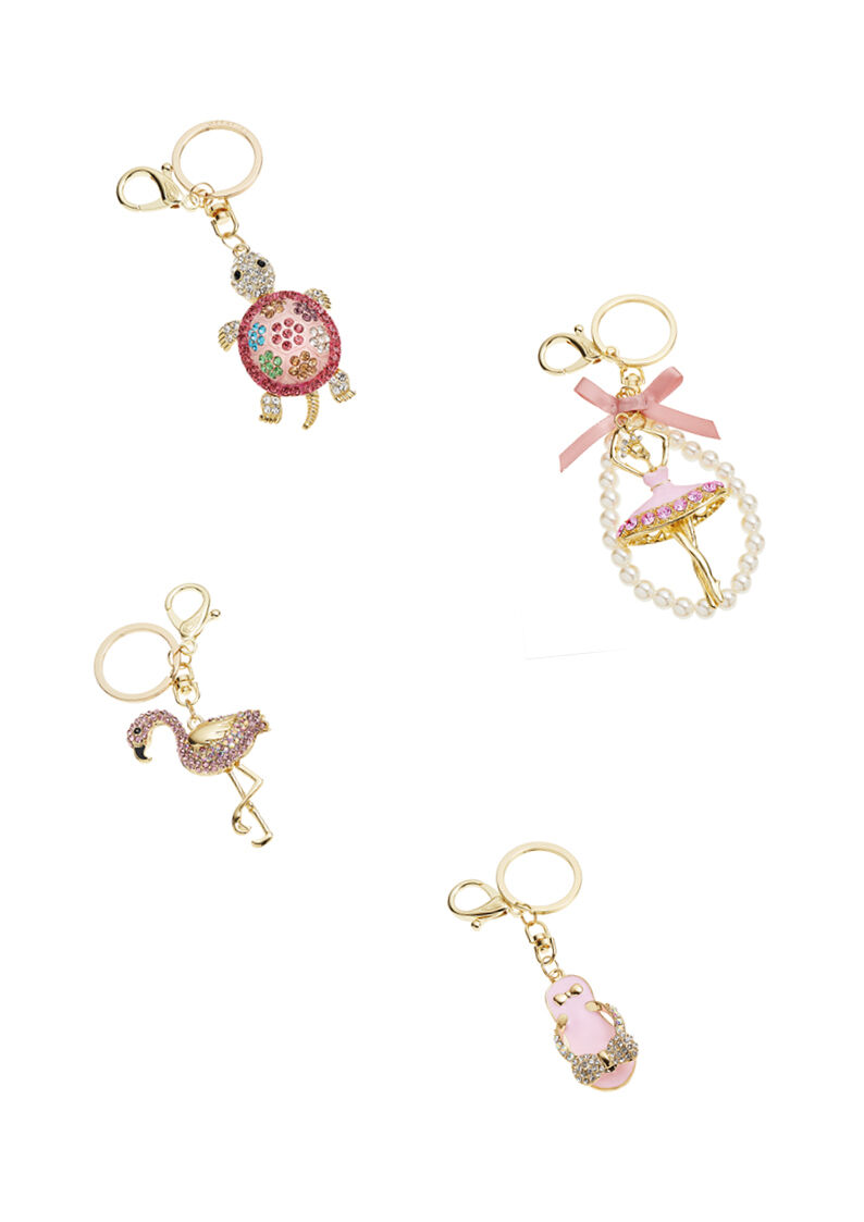 Ottaviani Portachiavi dorato con strass smalti perline f Fino al 55% di sconto