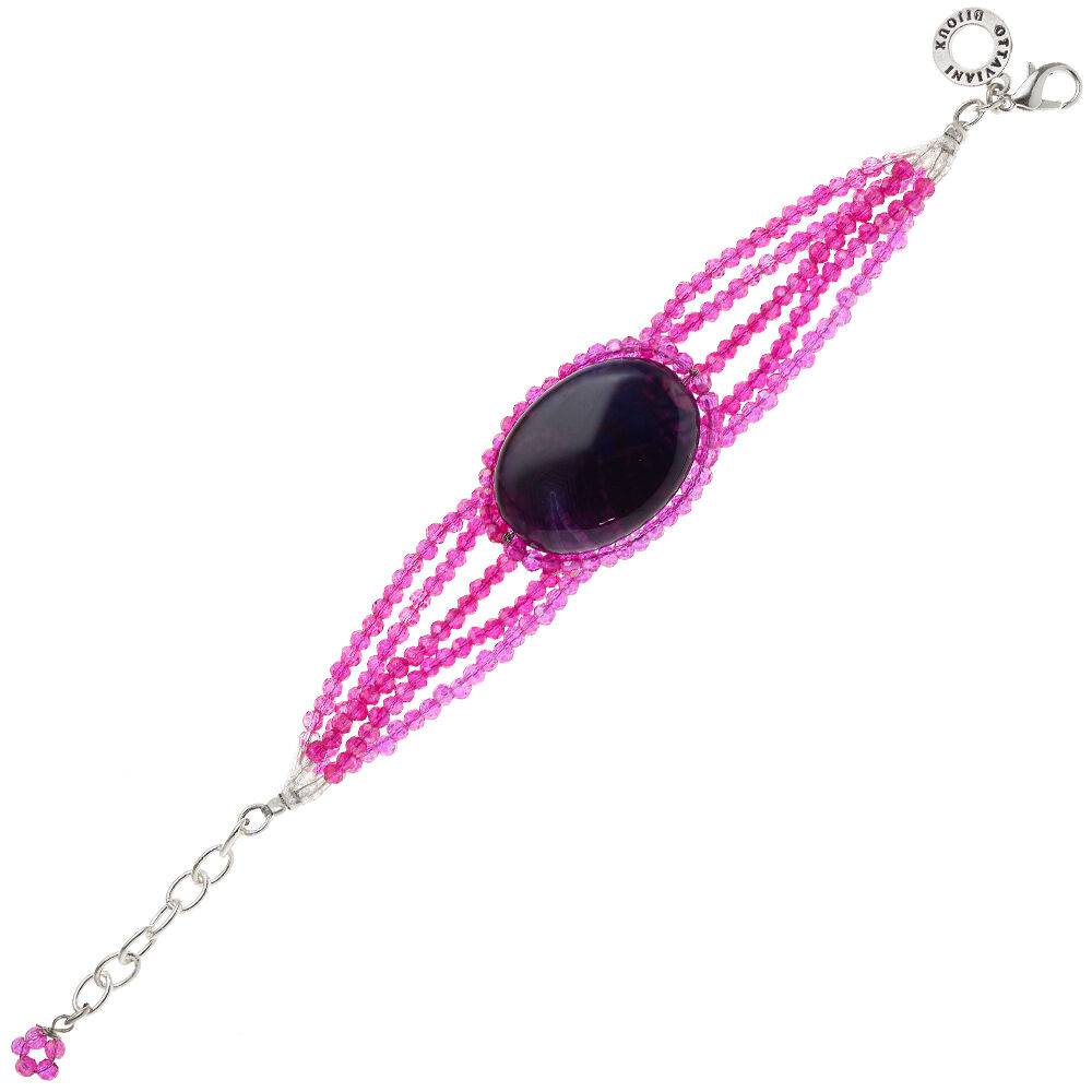 Ottaviani Bracciale con agata e cristalli