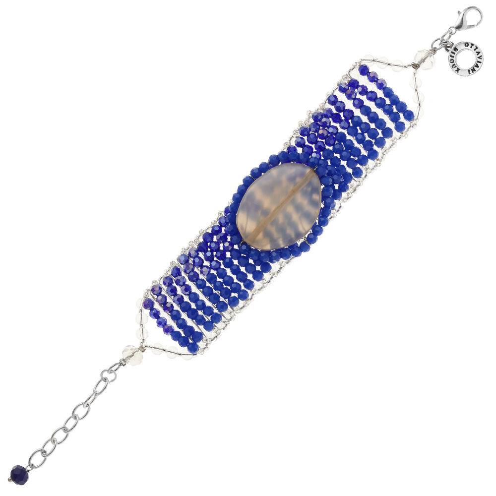 Ottaviani Bracciale con agata e cristalli Super sconto