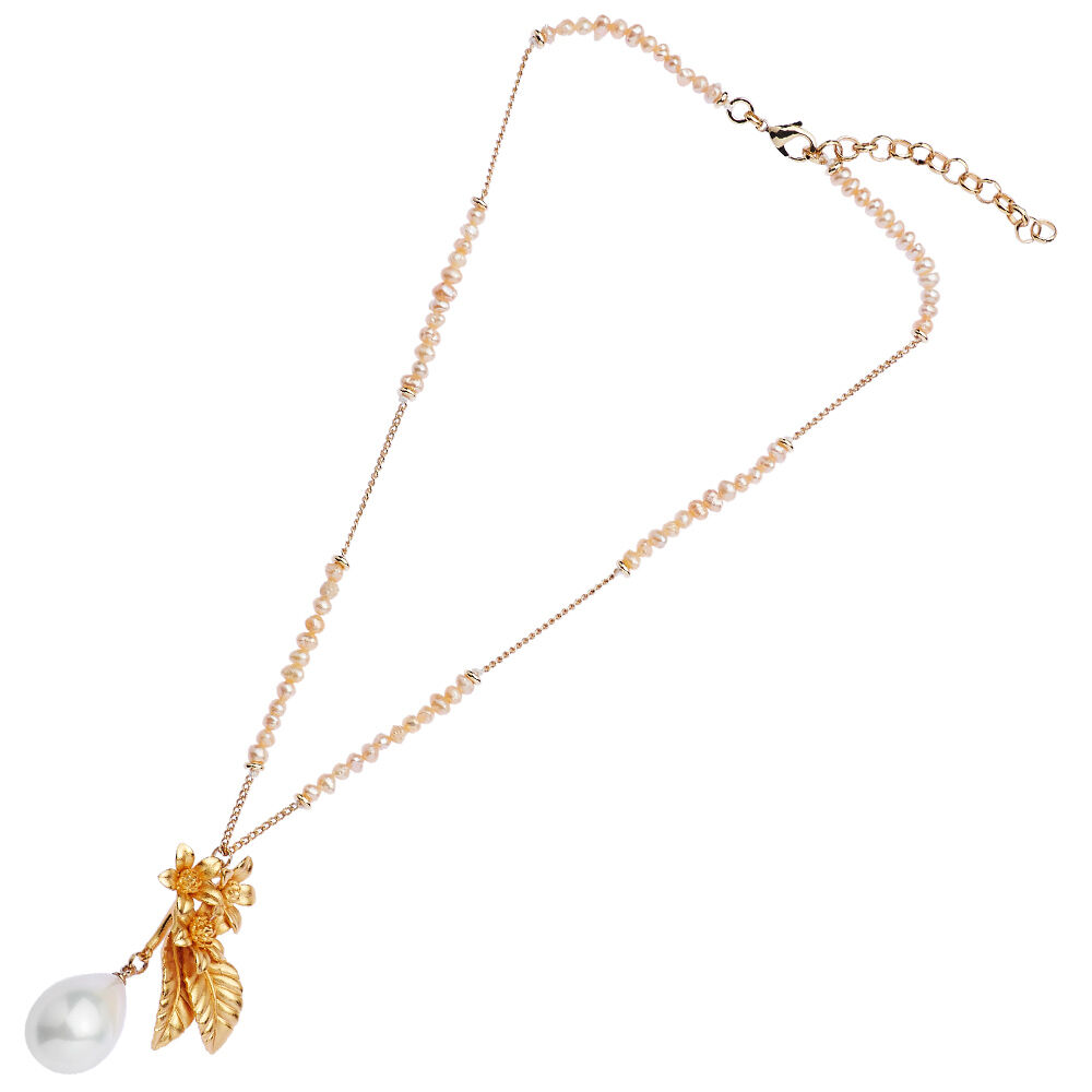 Ottaviani Collana dorata con perle di fiume e perla bijo Qualità Garantita