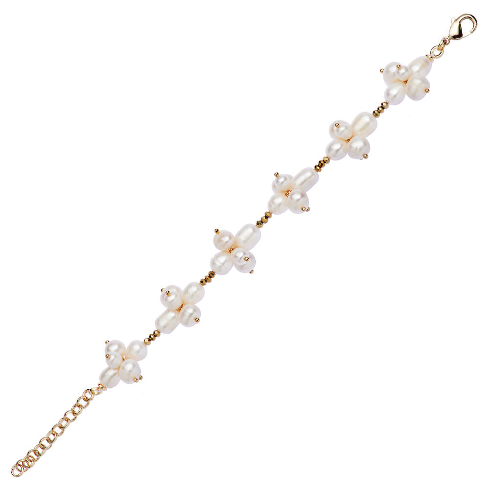 Ottaviani Bracciale dorato con perle di vetro e perle fi Consegna Veloce