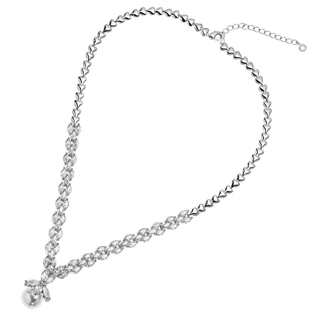 Ottaviani Collana con cubic zirconia e perla Offerta