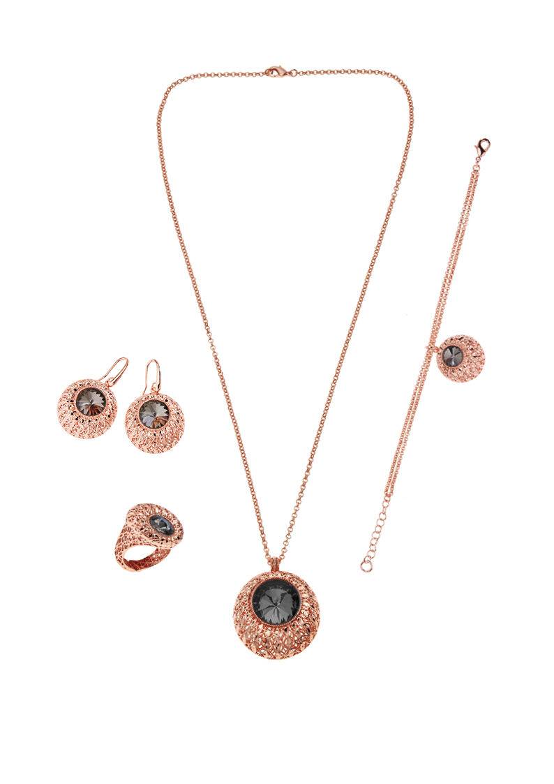 Ottaviani Collana bronzo oro rosa c/glitter arg.e strass Shopping online