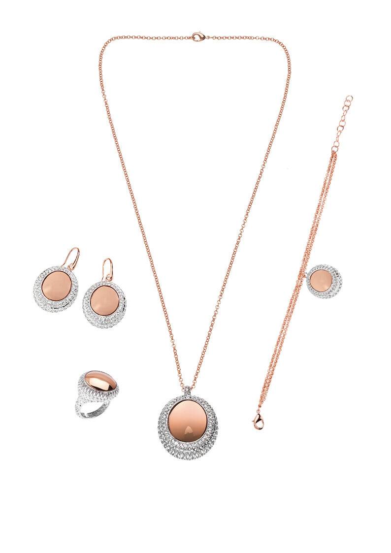Ottaviani Orecchini in bronzo oro rosa e rodiato Offerta esclusiva