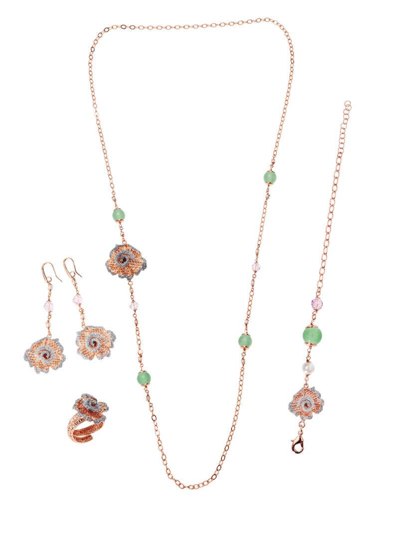 Ottaviani Orecchini bronzo oro rosa c/glitter ag.crista Vendite stagionali