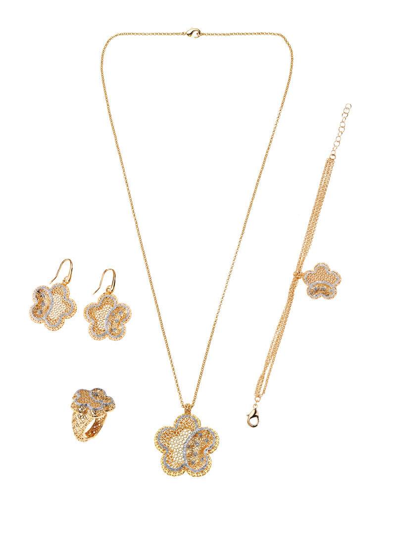 Ottaviani Orecchini in bronzo dorato con glitter argento Cyber Monday