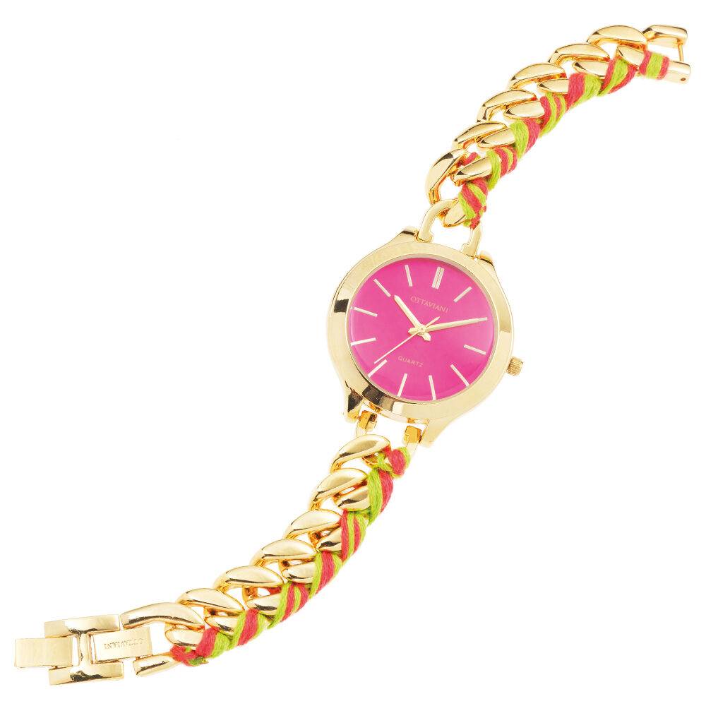 Ottaviani Quarzo rosso,bracciale catena dorata Vendita calda
