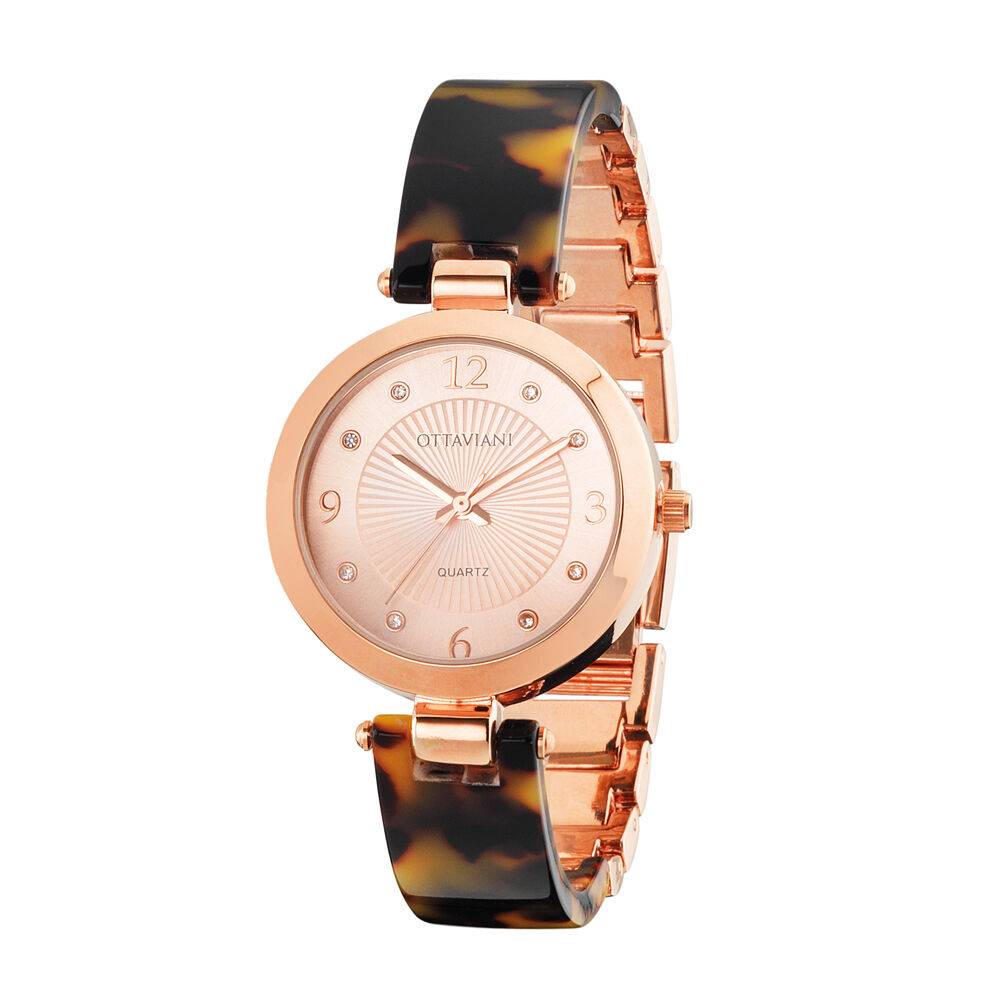 Ottaviani Quarzo rose gold e bracciale resina/madreperla Latest fashion