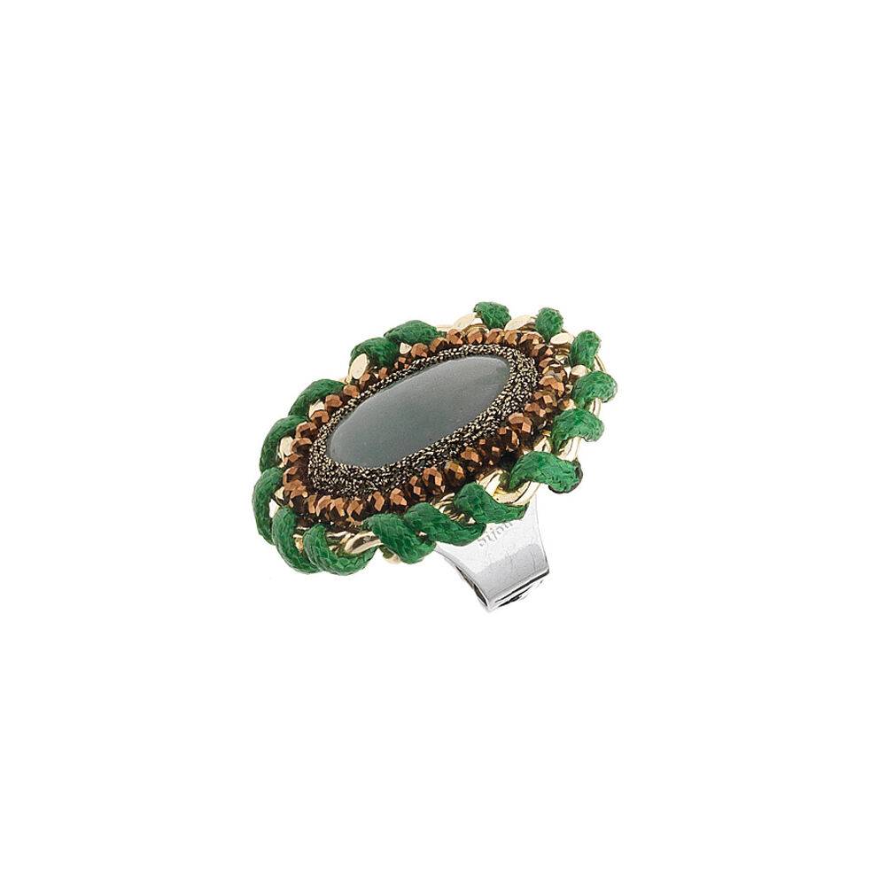 Ottaviani Anello con amazonite,cristalli e perline Sconti VIP
