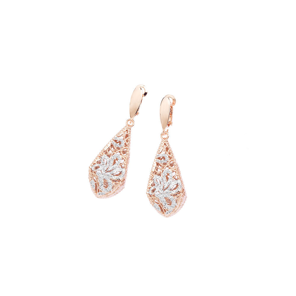 Ottaviani Orecchini in bronzo con glitter argento