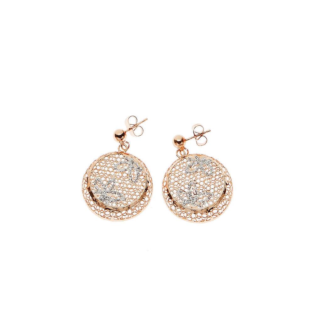 Ottaviani Orecchini in bronzo con glitter argento