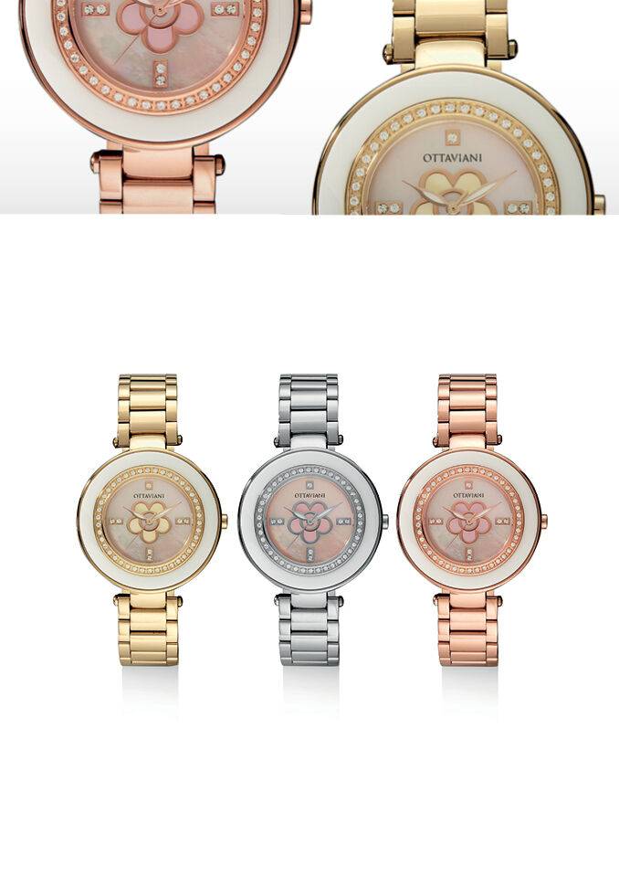 Ottaviani Quarzo acciaio dorato e strass Promozione Limitata