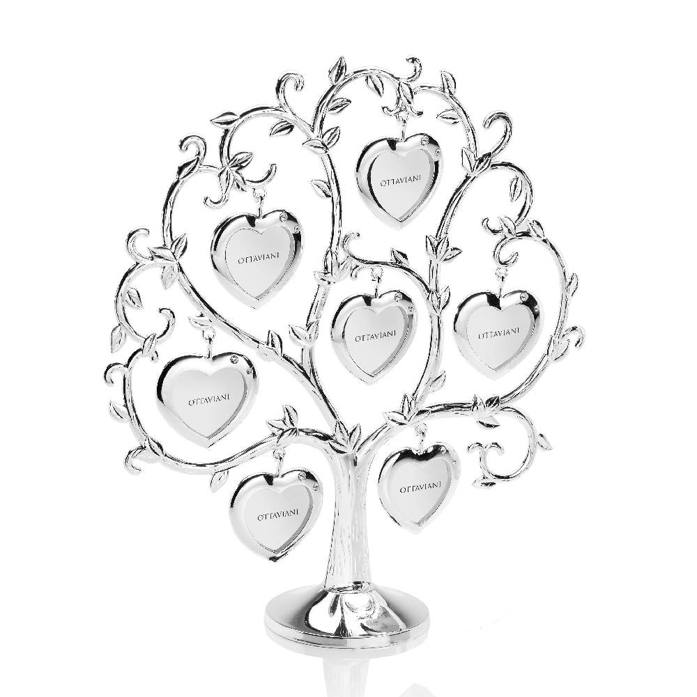 Ottaviani Albero genealogico con portafoto in met. argent Outlet