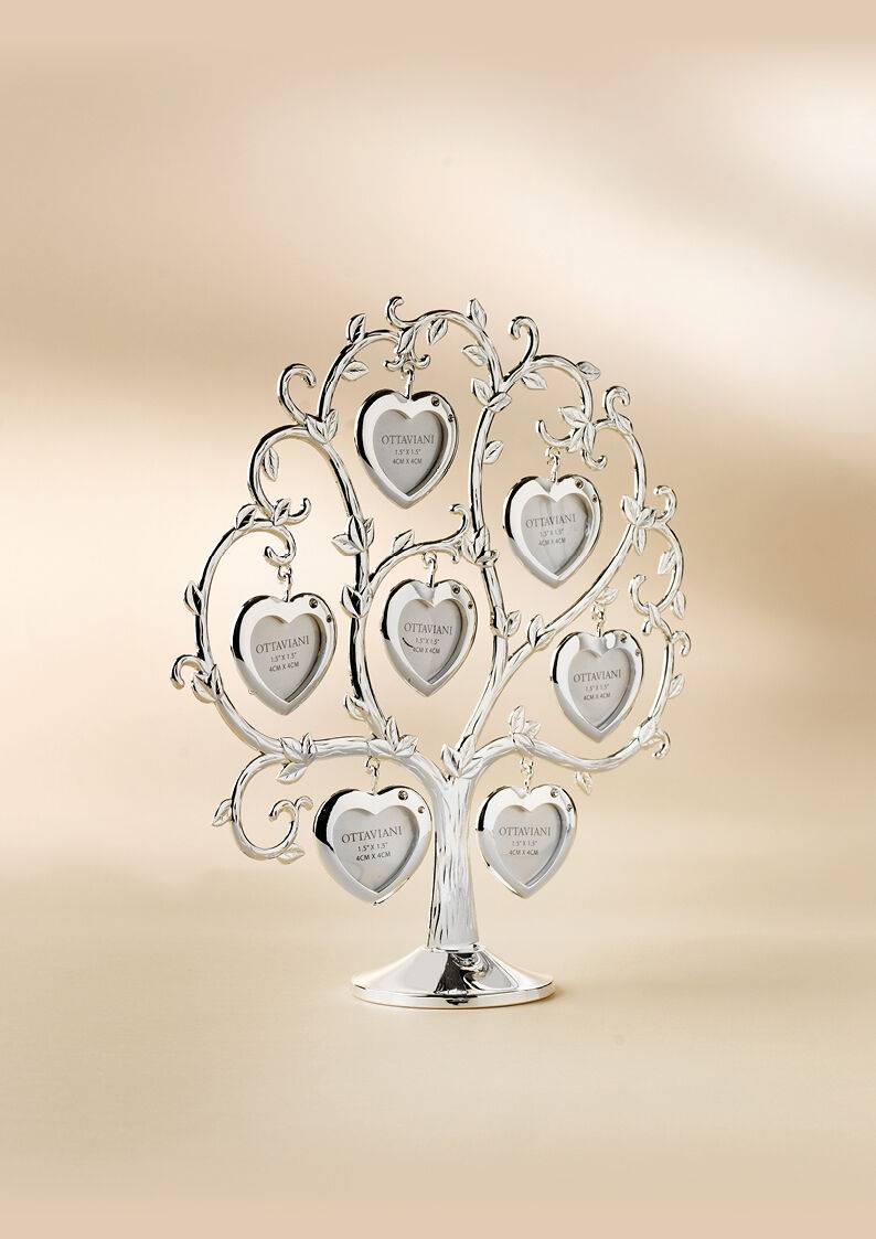 Ottaviani Albero genealogico con portafoto in met. argent Outlet