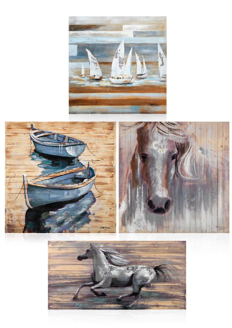 Ottaviani Quadro "cavallo bianco"in legno c/farg.100x100 I Più Venduti