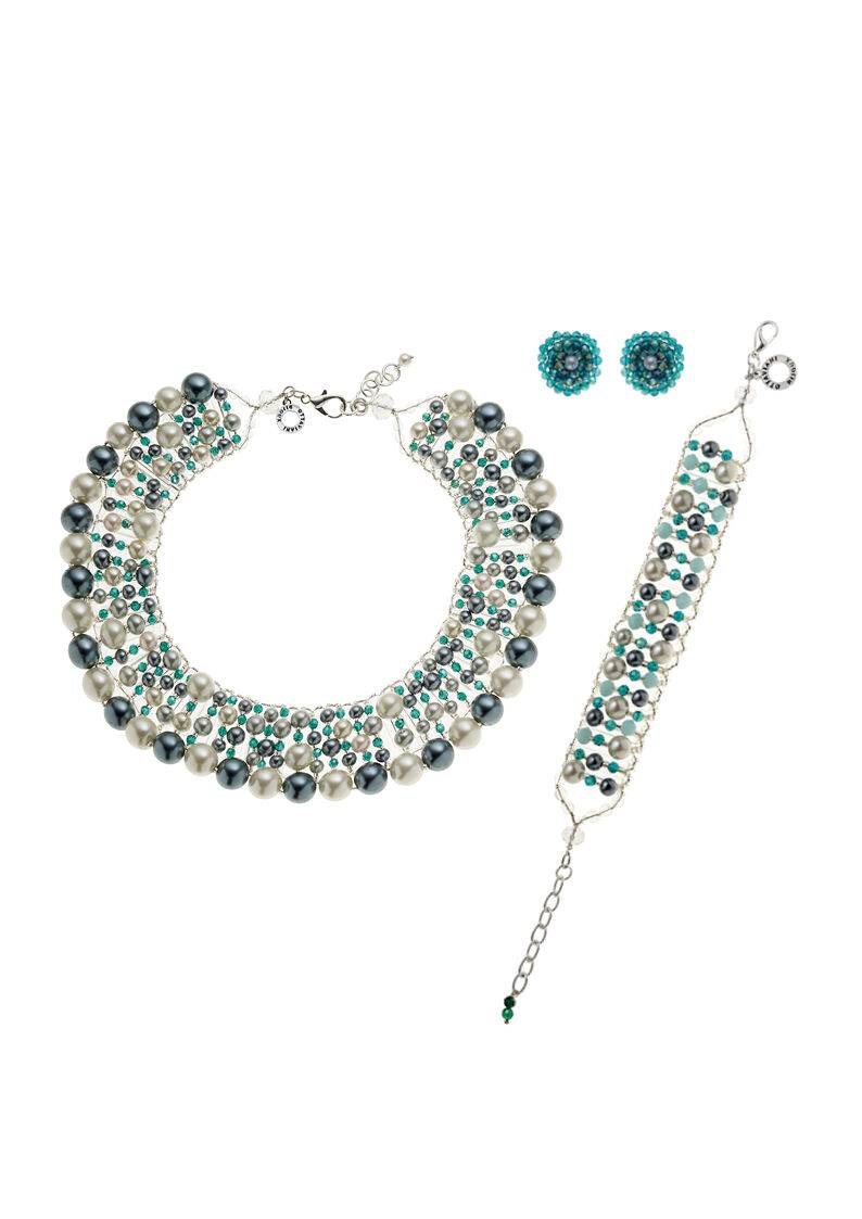 Ottaviani Bracciale con perle e cristalli Smaltimento dello stoccaggio