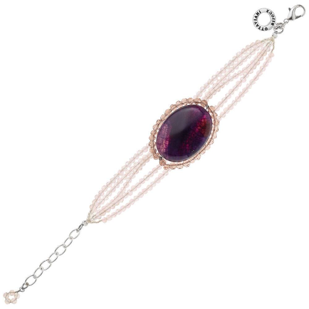 Ottaviani Bracciale con agata e cristalli Online Outlet
