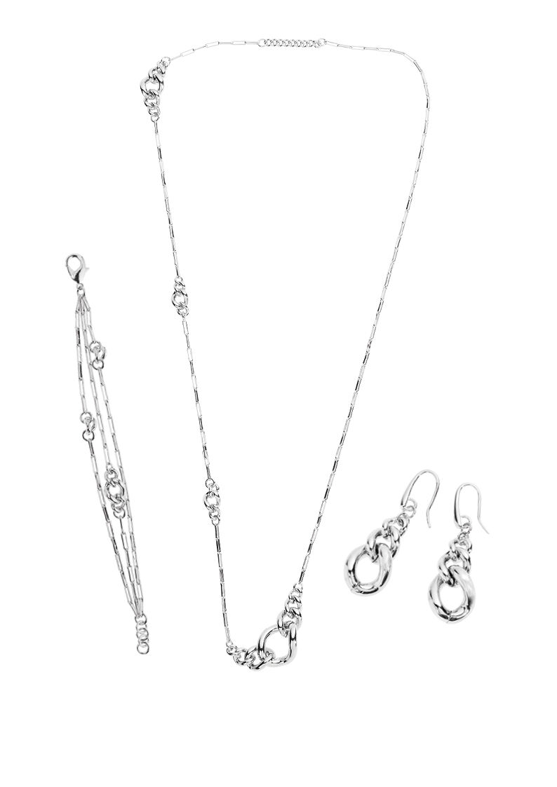Ottaviani Collana in argento rodiato Italia