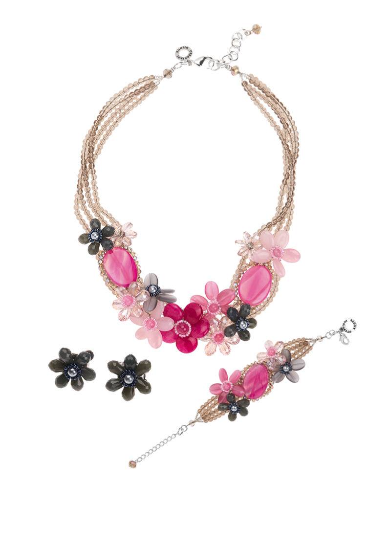 Ottaviani Orecchini con agata,perle,cristalli-chius clip Offerta