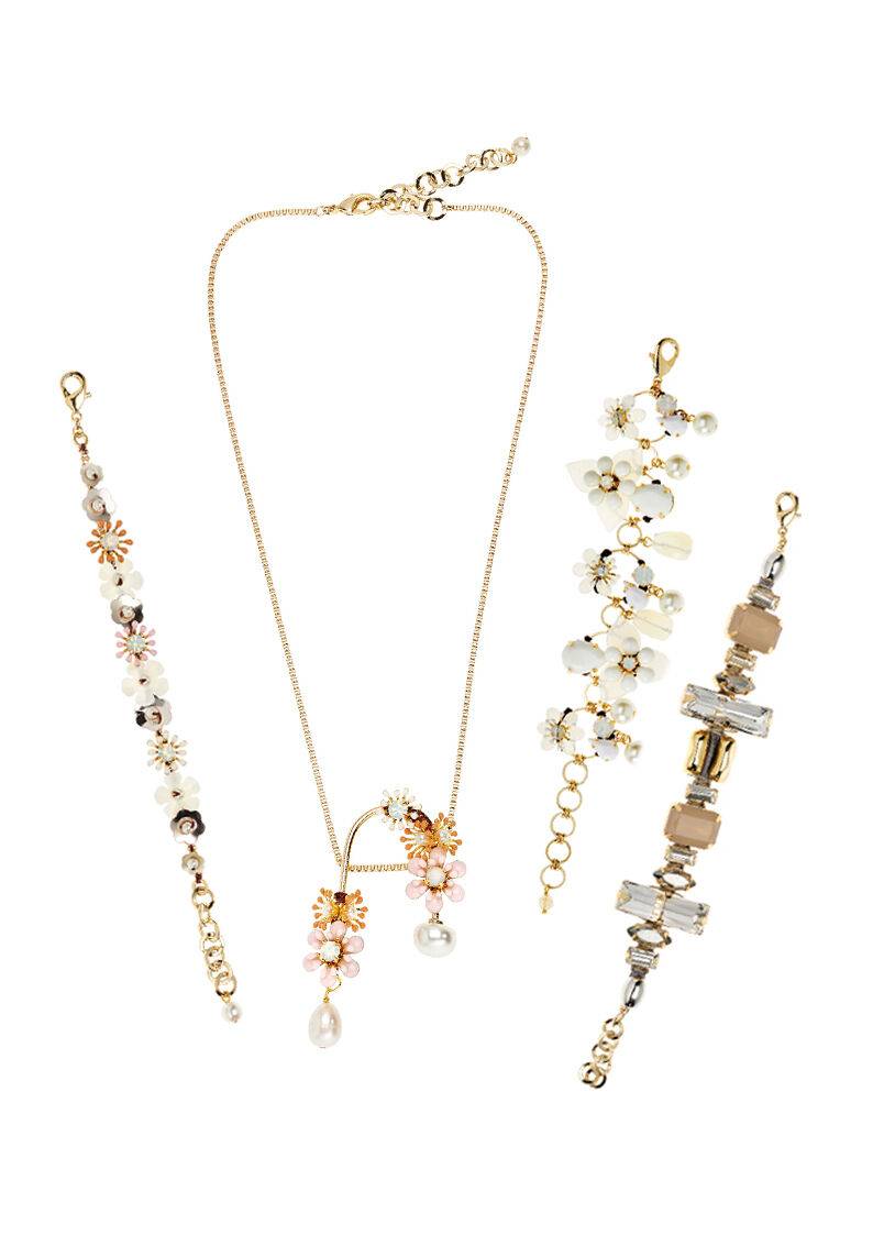 Ottaviani Collana con smalti,perle bijoux e perle fiume Moda