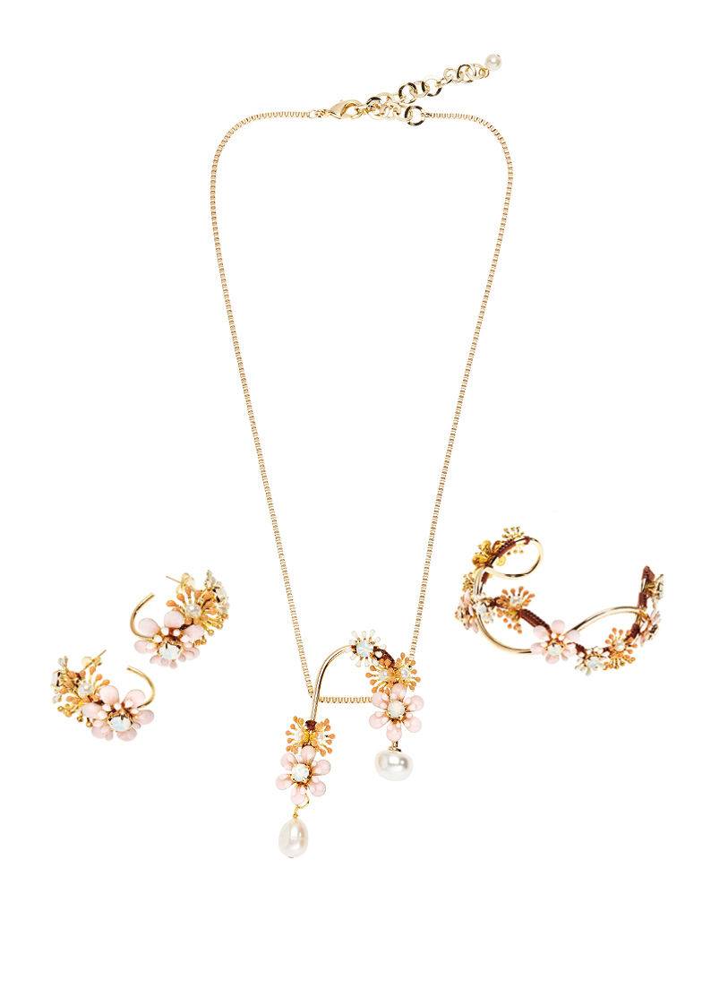 Ottaviani Collana con smalti,perle bijoux e perle fiume Moda
