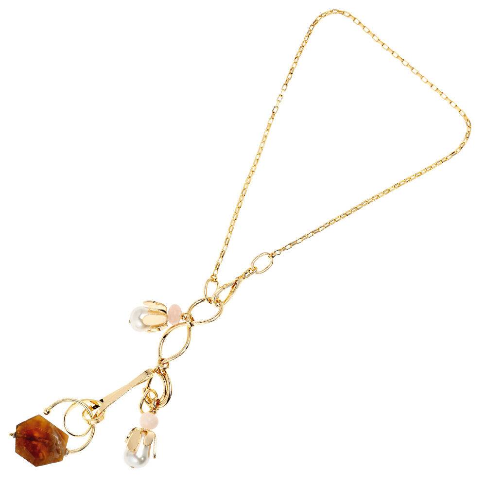Ottaviani Collana con perle bijoux,agata e quarzo Spedizione gratuita