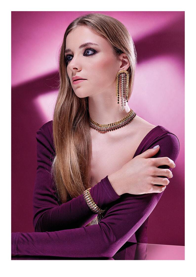 Ottaviani Orecchini dorati con strass Cyber Monday