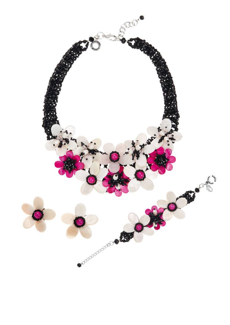 Ottaviani Bracciale con agata,madreperla,perle,cristalli Smaltimento dello stoccaggio