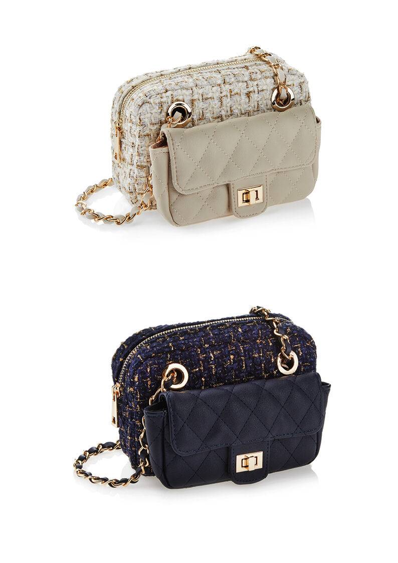 Ottaviani Borsa in tessuto boucle' ed ecopelle Grandi sconti