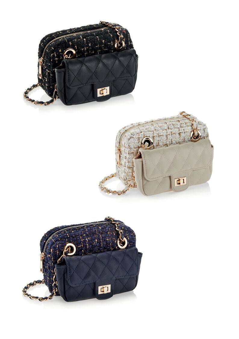 Ottaviani Borsa in tessuto boucle' ed ecopelle Grandi sconti
