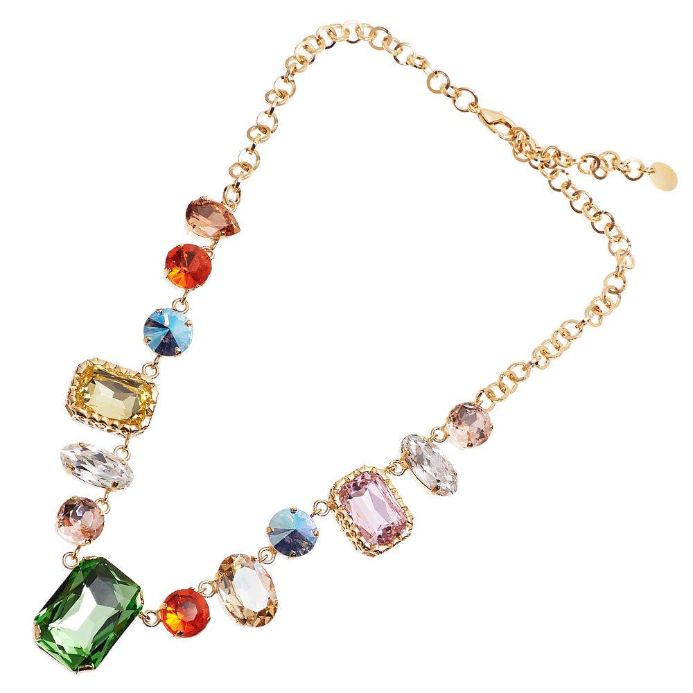 Ottaviani Collana dorata con cristalli e strass Ultimi tre giorni