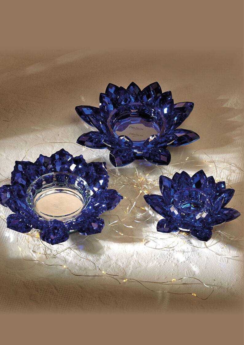 Ottaviani Candeliere "stella di cristallo blu" Sostegno trimestrale